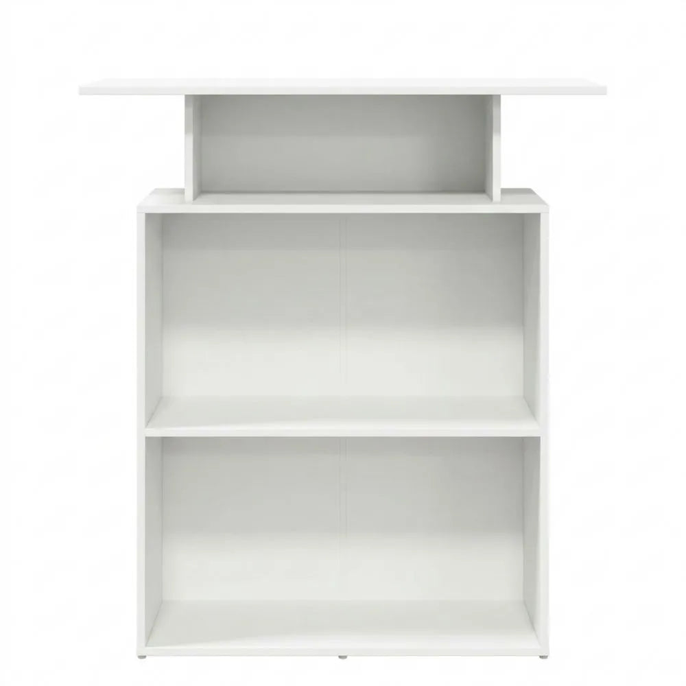 Moderne Empfangstheke für Salon oder Büro, Weiß, 100 x 40 x 104 cm