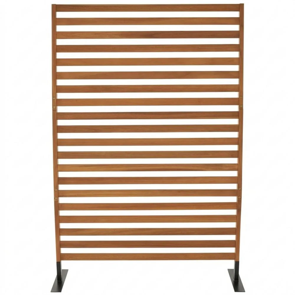 Holz-Paravent für Innen- und Außenbereich, 80cm, aus FSC-Akazie