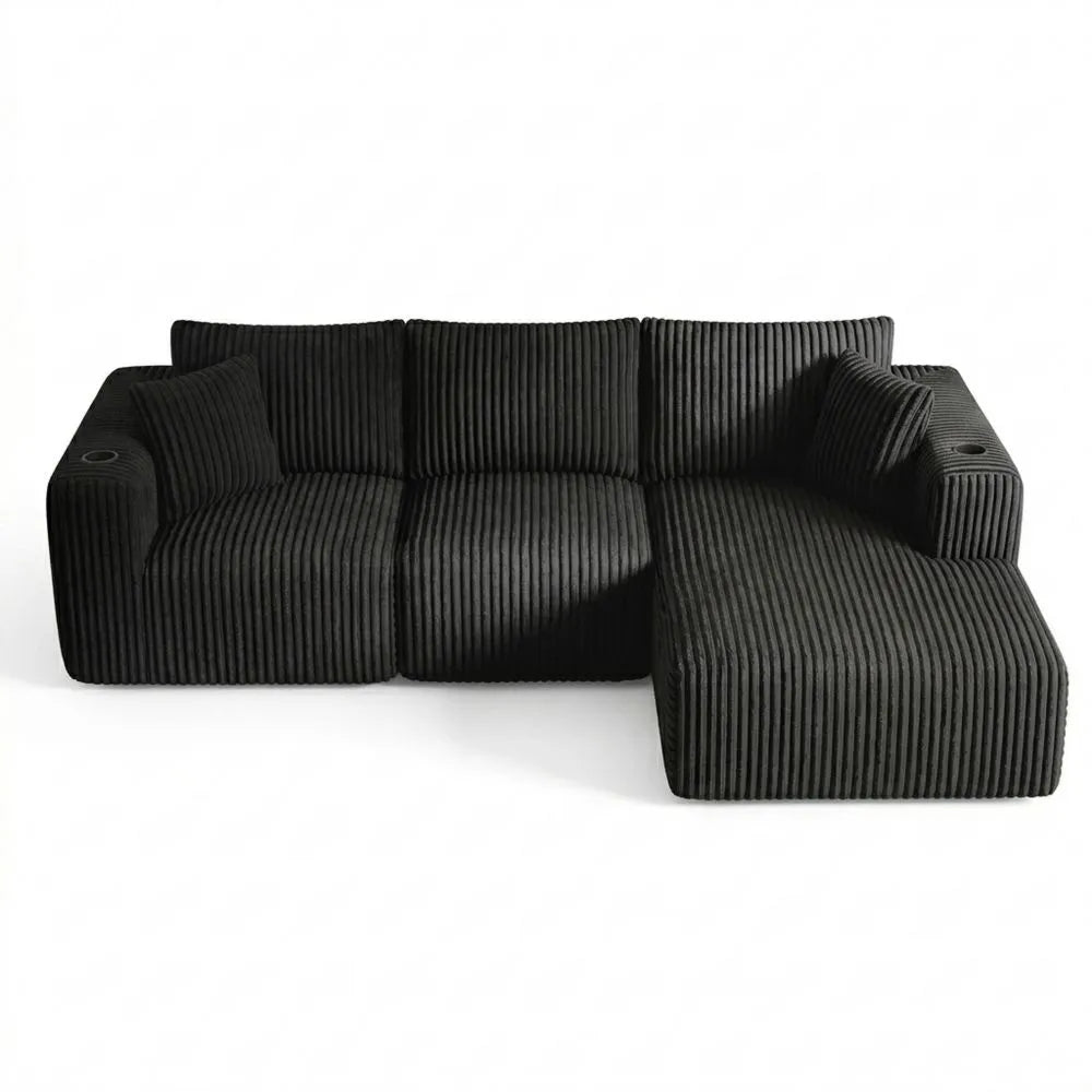 Gemütliches modulares Sofa mit Tiefsitz und Schlafoption