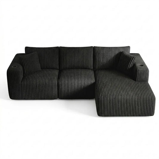 Gemütliches modulares Sofa mit Tiefsitz und Schlafoption
