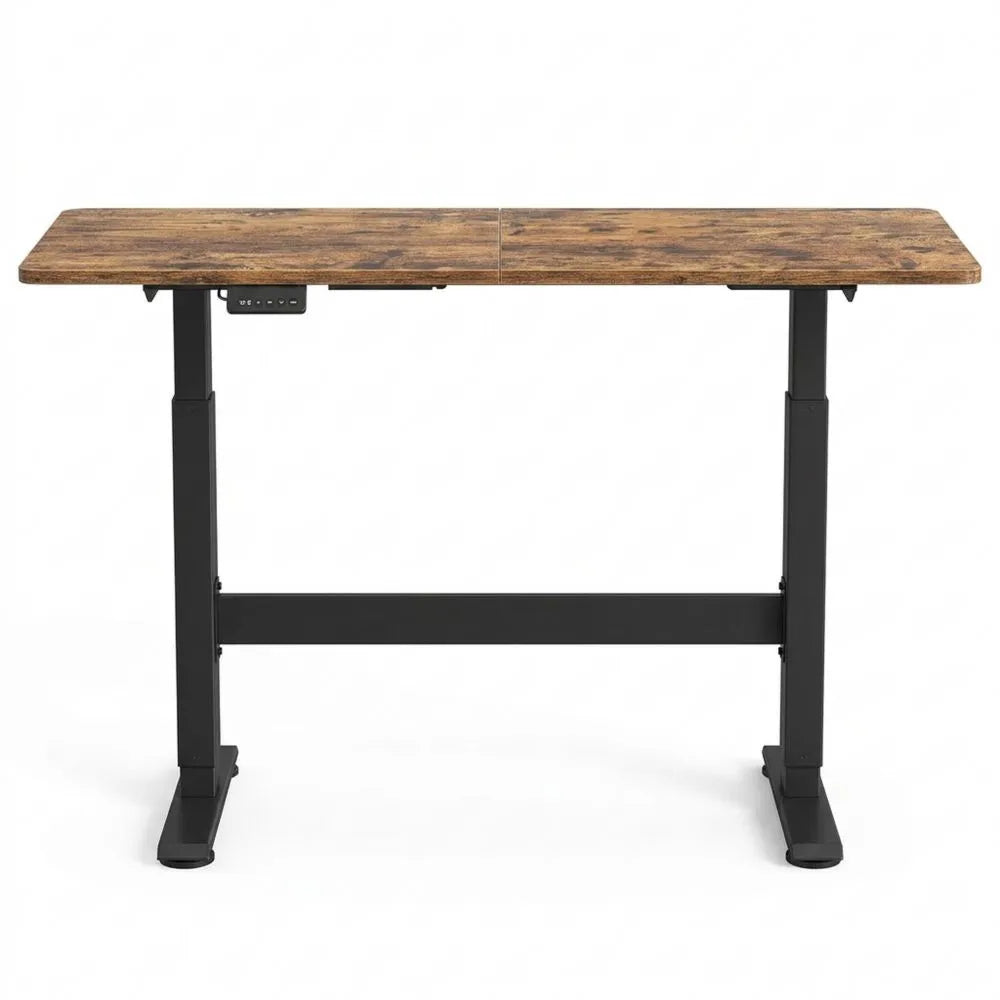 Elektrisch höhenverstellbarer L-förmiger Eckschreibtisch 140 x 160 cm mit Ladestation und Memory-Funktion für das Homeoffice